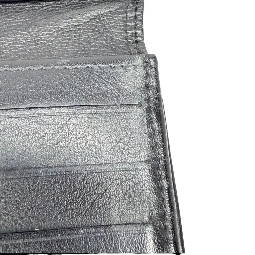 Cartier Black Leather Bifold Wallet – 12 Card Slots, Zip Coin Compartment